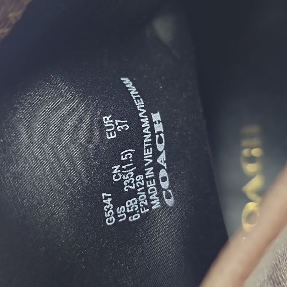 Coach Signature Margot Heeled Bootie Ankle Boots Size 6.5 - Picture 6 of 6